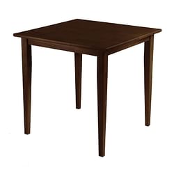 Square Wood Shaker Style Dining Table in Antique Walnut Finish - Free Shipping 