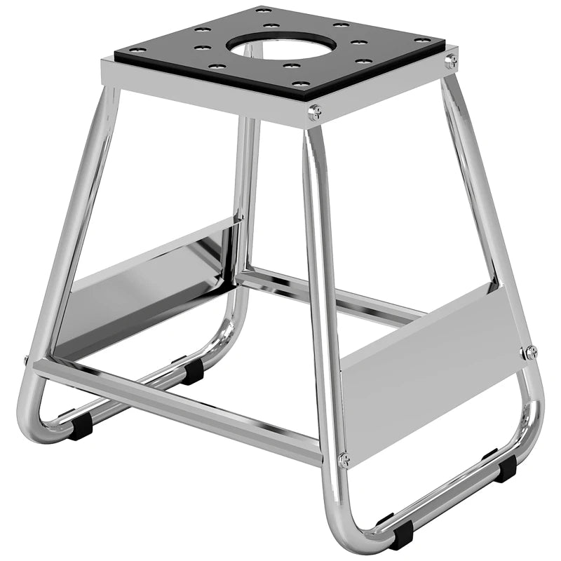 Universal Dirt Bike Stand, 1100 lbs Detachable Anti-Skid Steel Motorcycle Stand with Rubber Platform, Hole, Grey