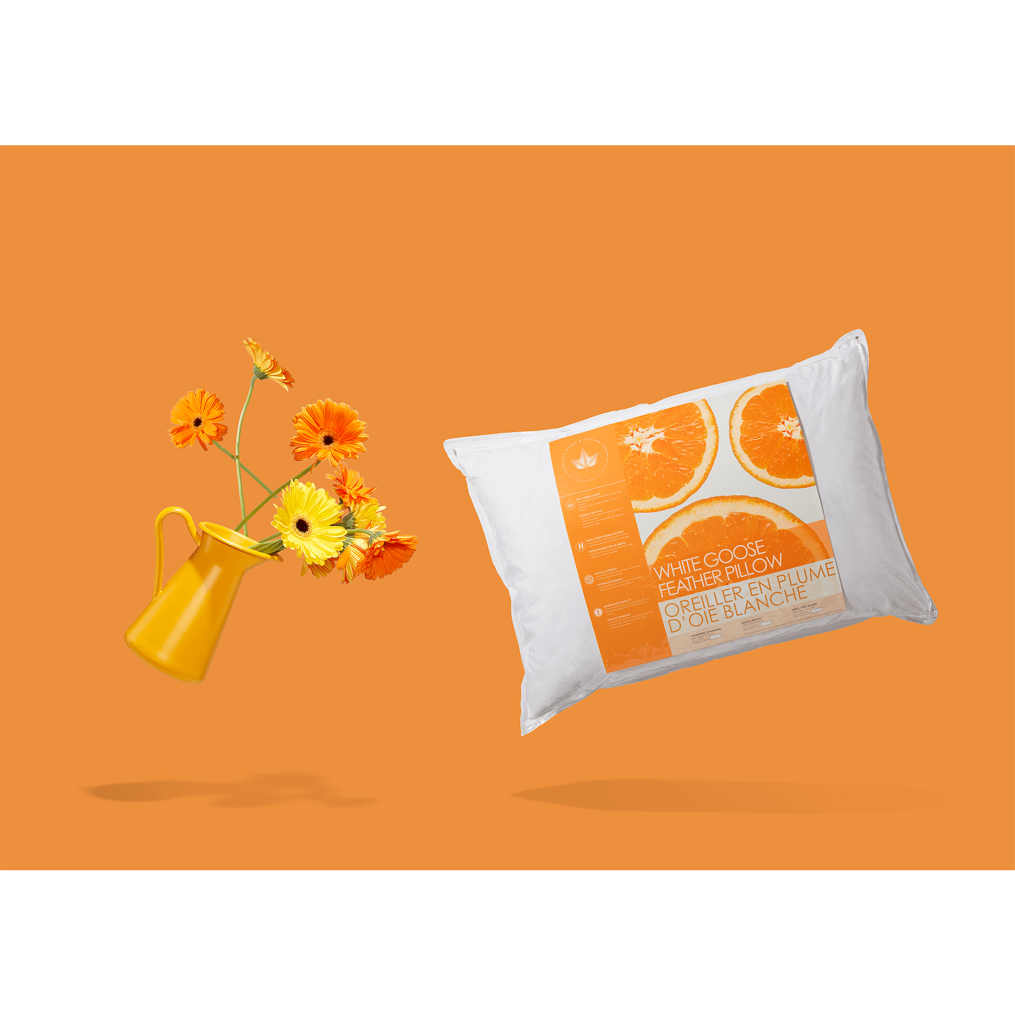 White Goose Feather Pillow 