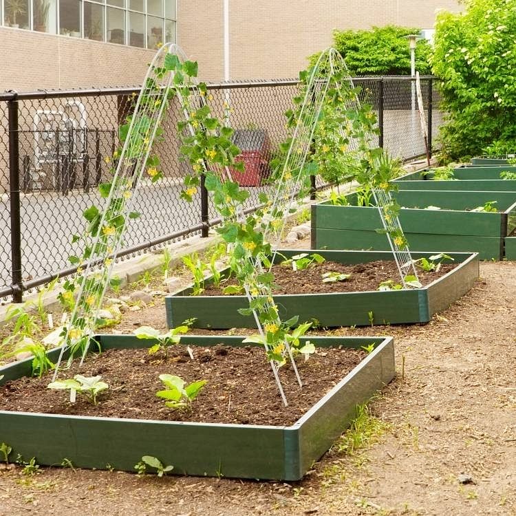 Set of 2- 6-ft Galvanized Steel Outdoor Garden Trellis in White Metal Finish - Free Shipping