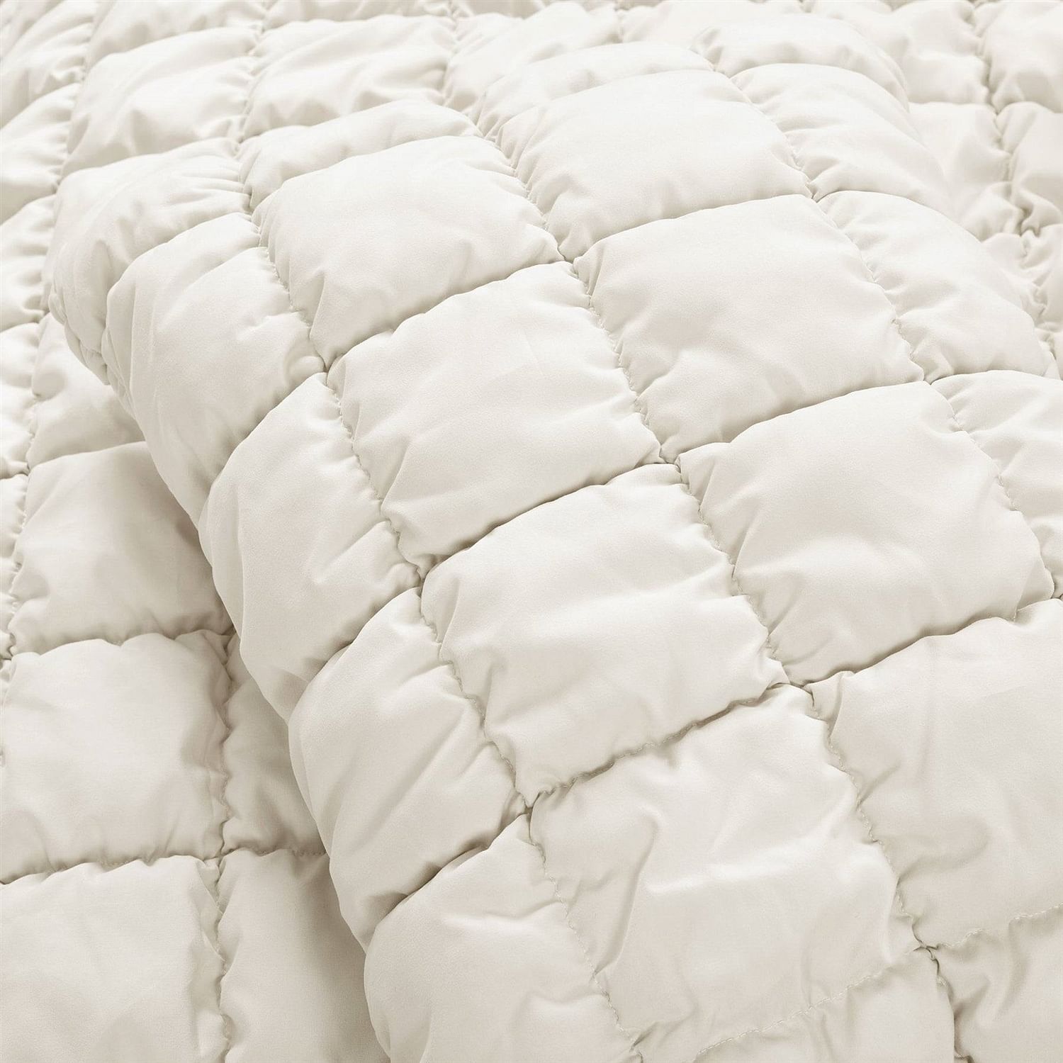 Twin/XL Soft Lightweight Puff Textured 2-Piece Comforter Set in Off White - Free Shipping