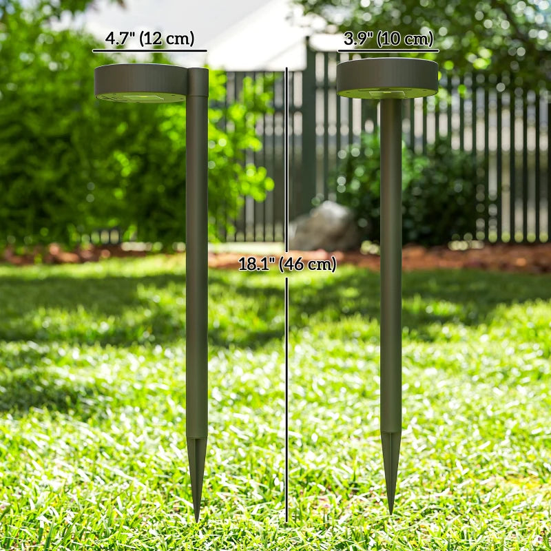 8 Pack Solar Garden Lights Outdoor Auto On/Off Solar Pathway Lights, IP44 for Driveway, Walkway, Yard Landscape Lighting