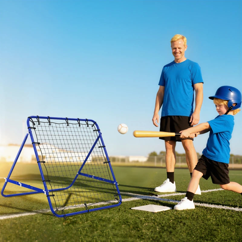 Volleyball Rebounder Net c Aid Kickback Target Play Blue