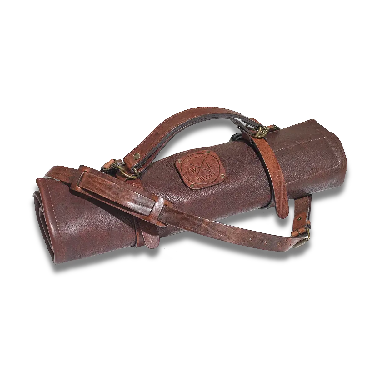 WITLOFT -  Handmade leather Knife Role ( 5 Compartments) 