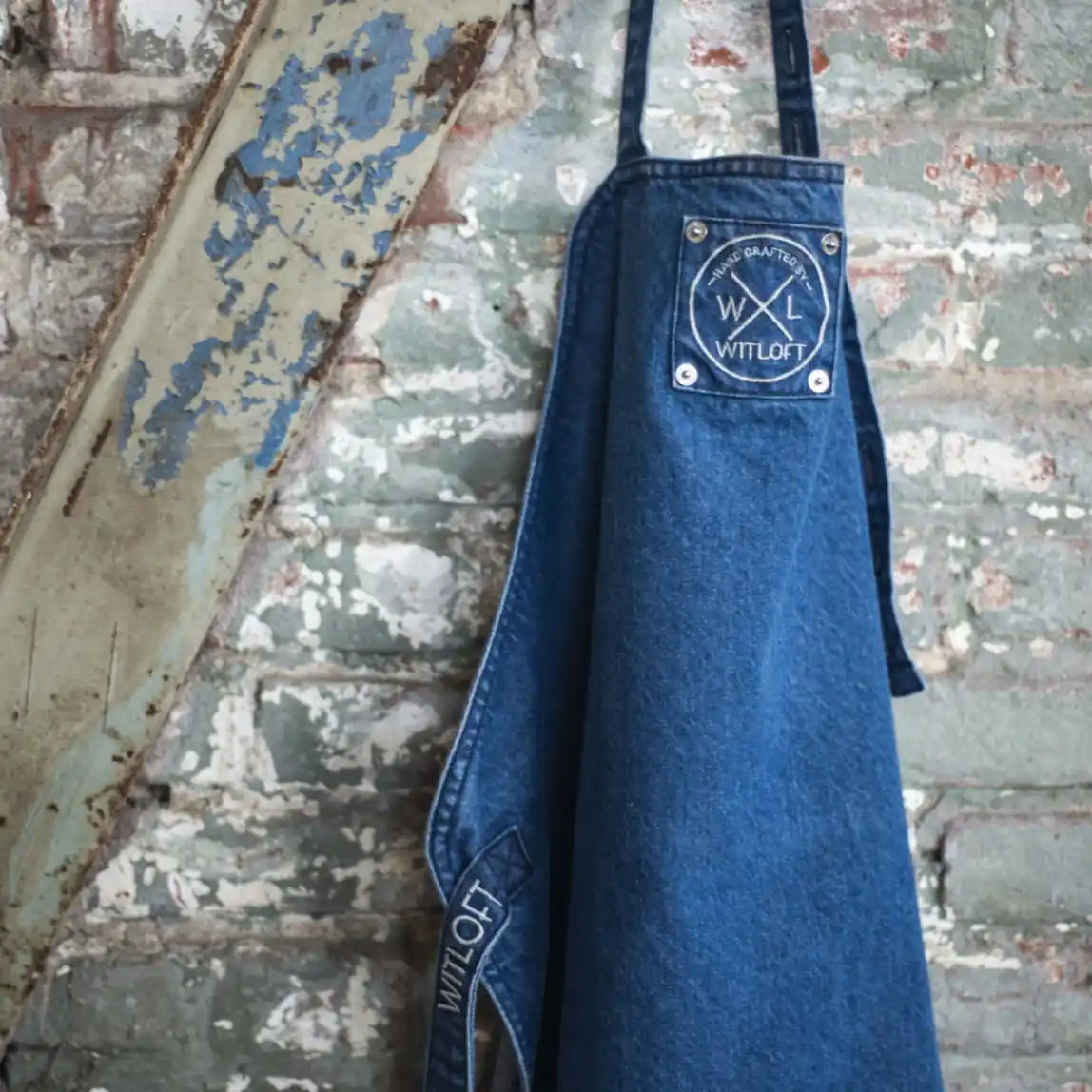 WITLOFT - Apron Denim Medium Long - Mid Blue 