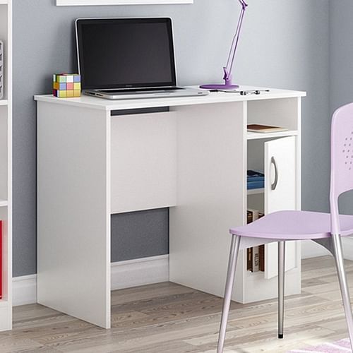 White Computer Desk - Great for Small Home Office Space - Free Shipping