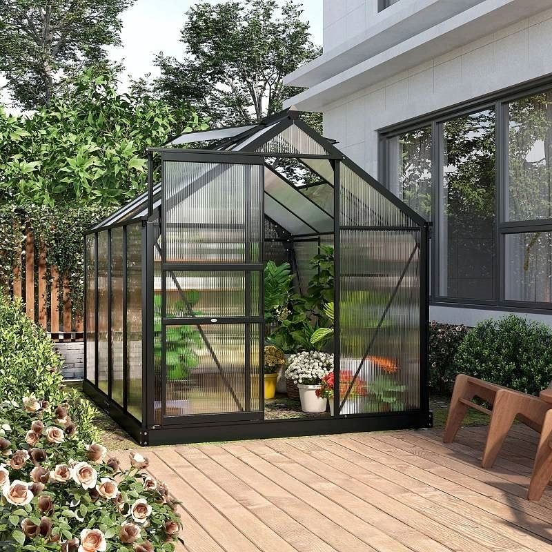 9.8 ft. x 19.5 ft. Outdoor Greenhouse with Steel Frame and White PE Cover - Free Shipping