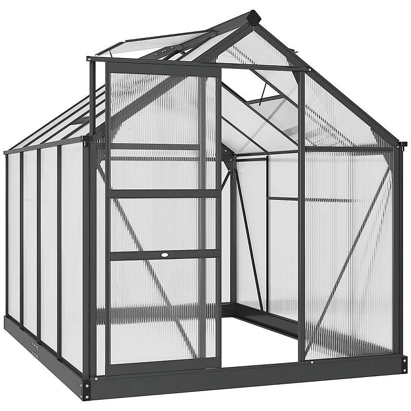 9.8 ft. x 19.5 ft. Outdoor Greenhouse with Steel Frame and White PE Cover - Free Shipping