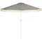 Outsunny Outdoor Sun Umbrella 8.7x8.7 ft with Tilt Fringed Ruffles Patio Table Parasol Grey