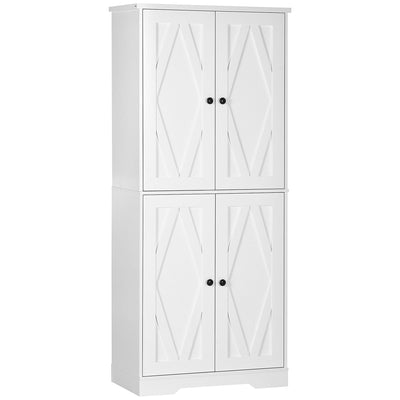 HOMCOM Freestanding Kitchen Storage Cabinet: Pantry Cabinet with Doors and Shelves for Dining Room 