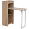 HOMCOM 2 In 1 Storage Cabinet & Dining Table 4-Tier Shelf Drop Leaf Tabletop Anti-toppling Design Small Spaces