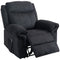 HOMCOM Manual Recliner Chair with Vibration Massage, Side Pockets, Corduroy Reclining Chair for Living Room, Black