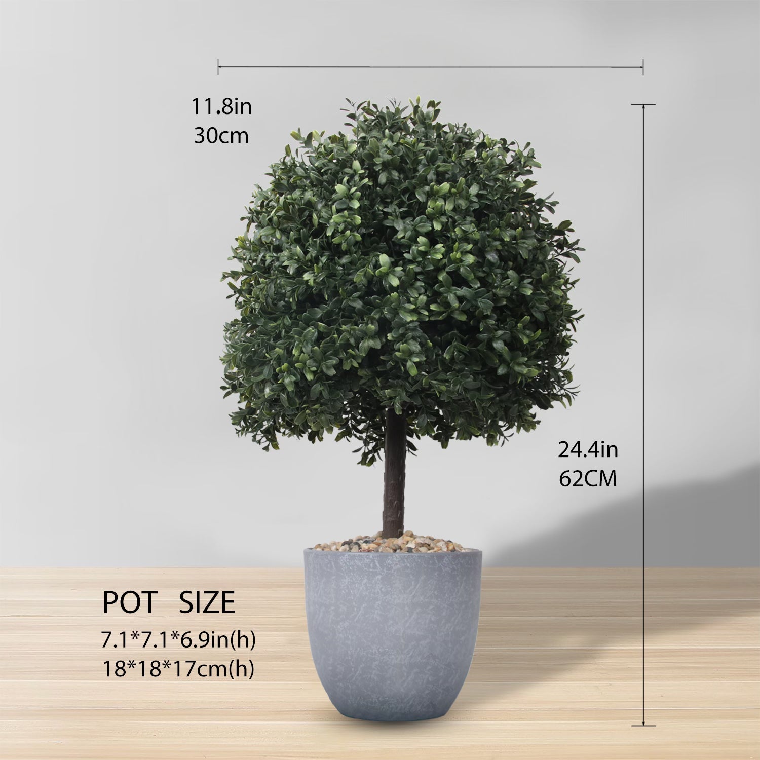 Kingston Faux Potted Cedar Topiary Plant 24'' 