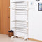 Homcom Stainless Steel Clothes Drying Rack Laundry Hanging Rack Portable Rolling Foldable Clothes Towel Holder With 4 Layers
