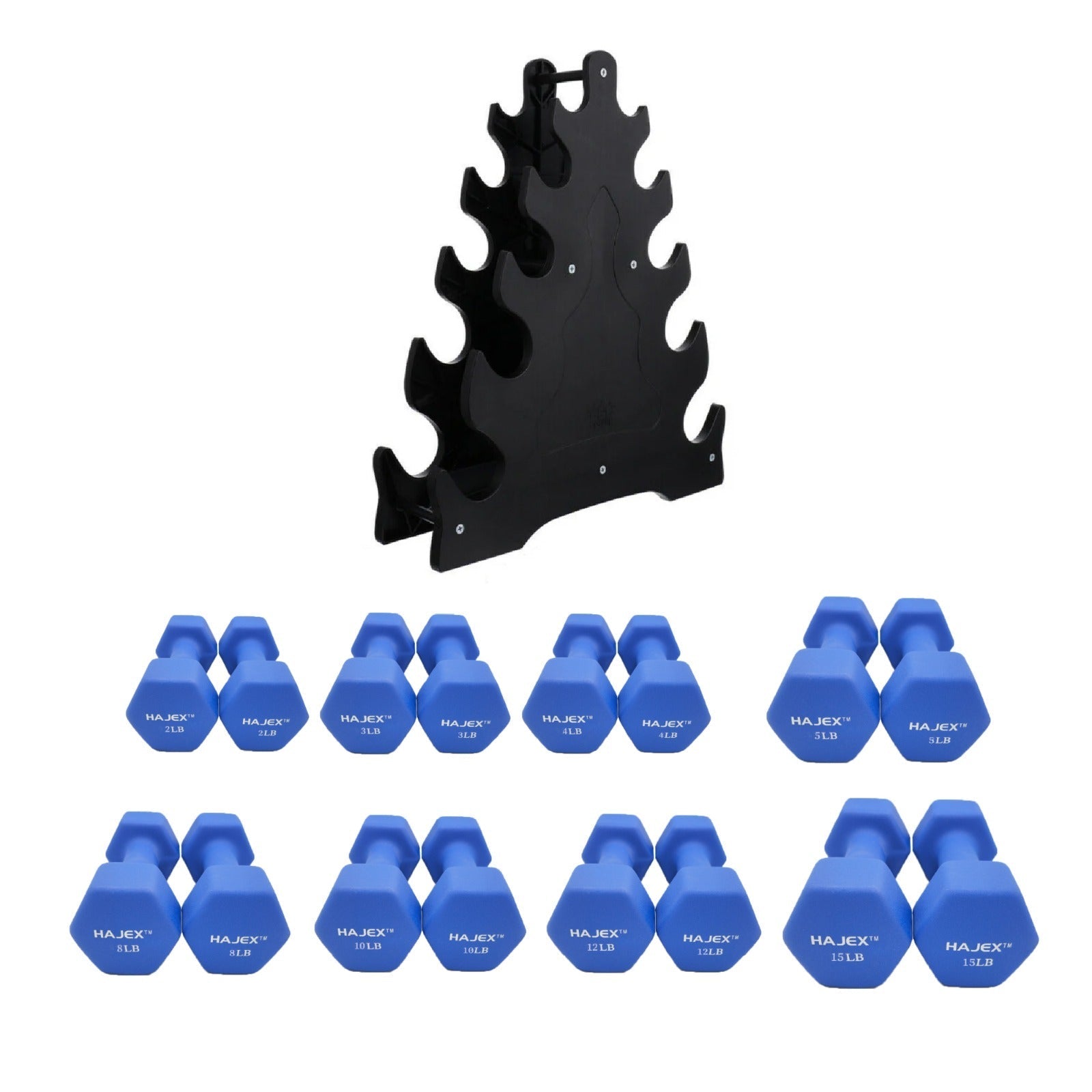 Neoprene Dumbbells Pairs & Sets With Rack 
