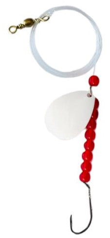 Single Hook Colorado Spinner – White Widow Blade Lure 