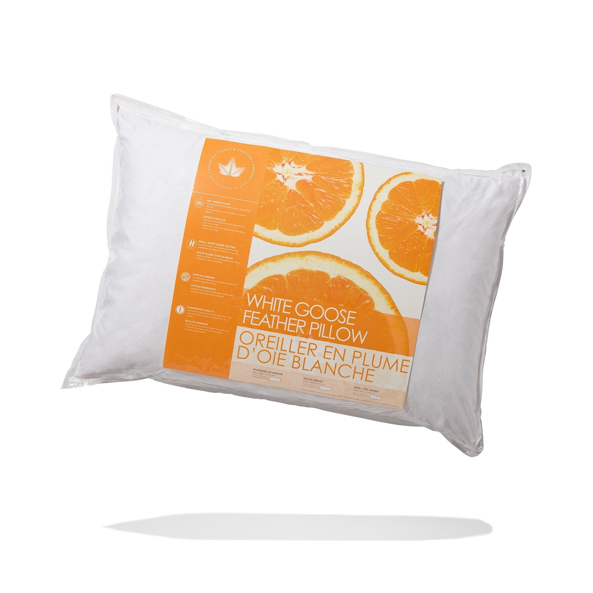White Goose Feather Pillow 