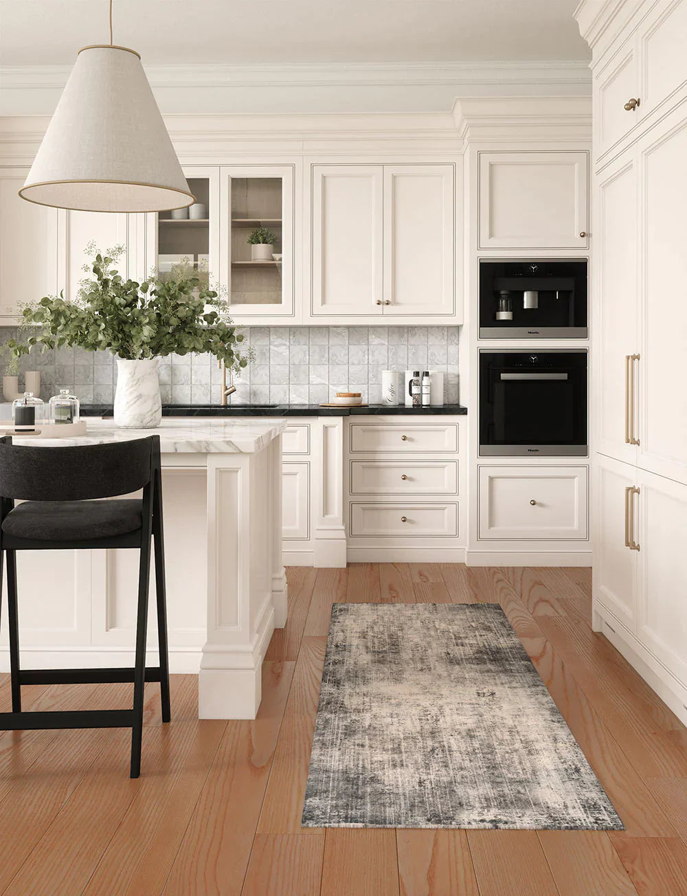 Willow Dark Grey White Rug 