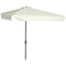 7.5ft Half Umbrella Semi Patio Parasol with Crank Handle, Top Vent for Garden, Balcony- NO BASE INCLUDED, Cream