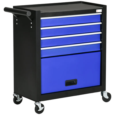 DURHAND 4-Drawer Tool Chest on Wheels, Rolling Tool Box and Storage Cabinet, Portable Tool Organizer 