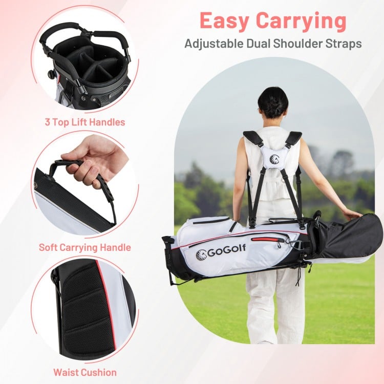 Women's Complete Golf Clubs and Bag Set with Headcovers and Putter-Red