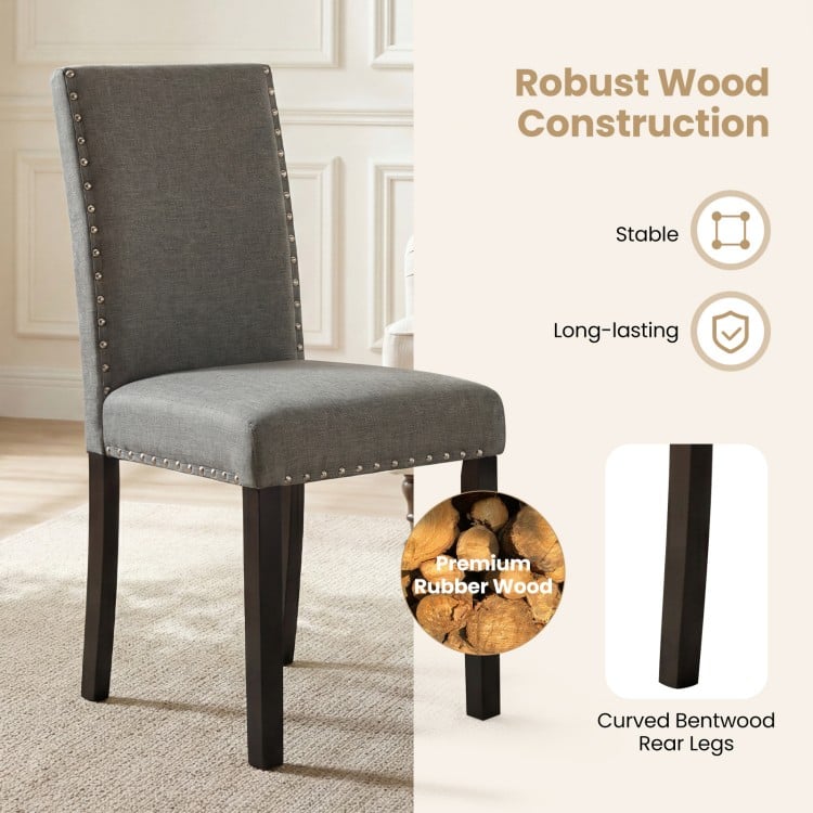 Wooden Dining Chairs Set of 2 with Bent Wood Legs