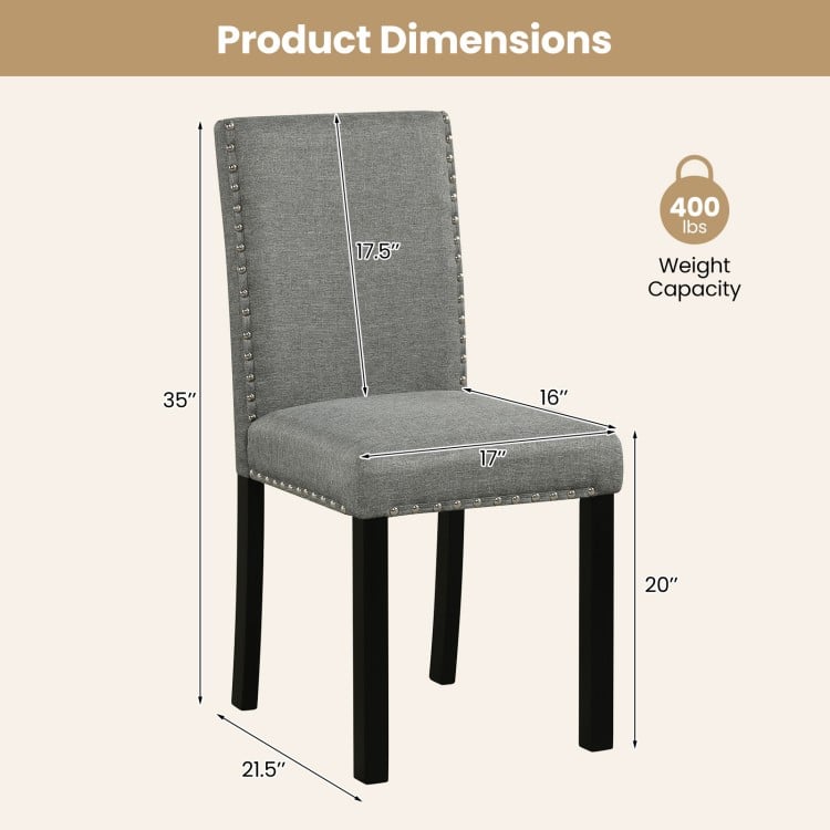 Wooden Dining Chairs Set of 2 with Bent Wood Legs