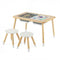 Wooden Kids Activity Table Set with Double-Sided Boards