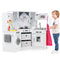 Wooden Kids Play Kitchen Playset with Realistic Lights and Sounds-White