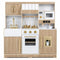 Wooden Play Kitchen with Lights, Sounds & Ice Maker for Toddlers