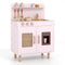 Wooden Pretend Kitchen Playset with Realistic Ice Maker
