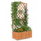 Wooden Raised Garden Bed with Trellis 63 Inch Tall Garden Planter
