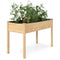 Wooden Raised Vegetable Garden Bed Elevated Grow Vegetable Planter-Natural