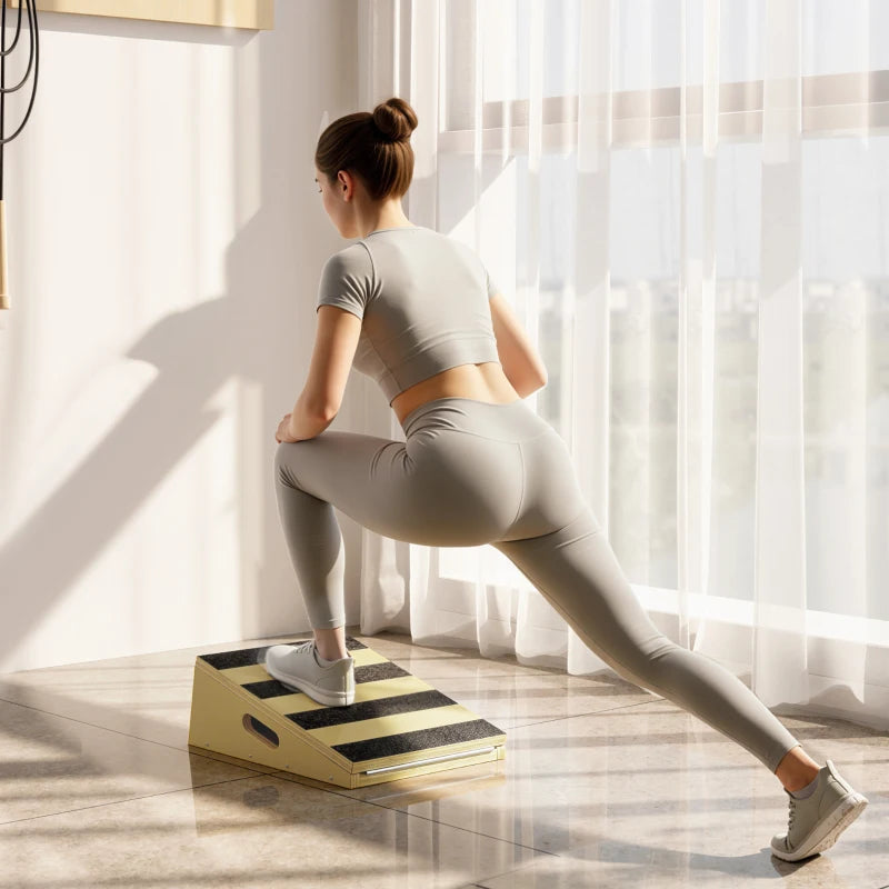 Soozier Slant Board, Portable Calf Stretcher with 4-Level Incline, Extra Side-Handle Design and Non-Slip Surface