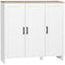 Modern Sideboard Cabinet with Adjustable Shelves, 3 Doors for Modern Kitchen & Dining Room, Ideal for Homeowners, White