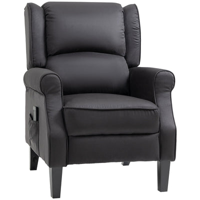 HOMCOM Massage Recliner Chair for Living Room, Push Back Recliner Armchair with Extendable Footrest, Remote Controller, Side Pocket 