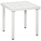 Outsunny Patio Side Table with Umbrella Hole Steel Frame Small Coffee Table White