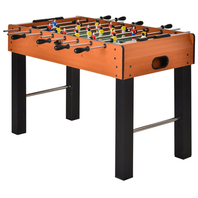 Soozier Foosball Table, 48'' Wooden Soccer Game Table, w/ 8 Rods, 2 Balls Suit for 4 Players Perfect for Arcades, Pub, Game Room 