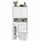 Modern Over the Toilet Storage Cabinet with 2 Doors, Above Commode Storage Cabinet with Toilet Paper Holder, White
