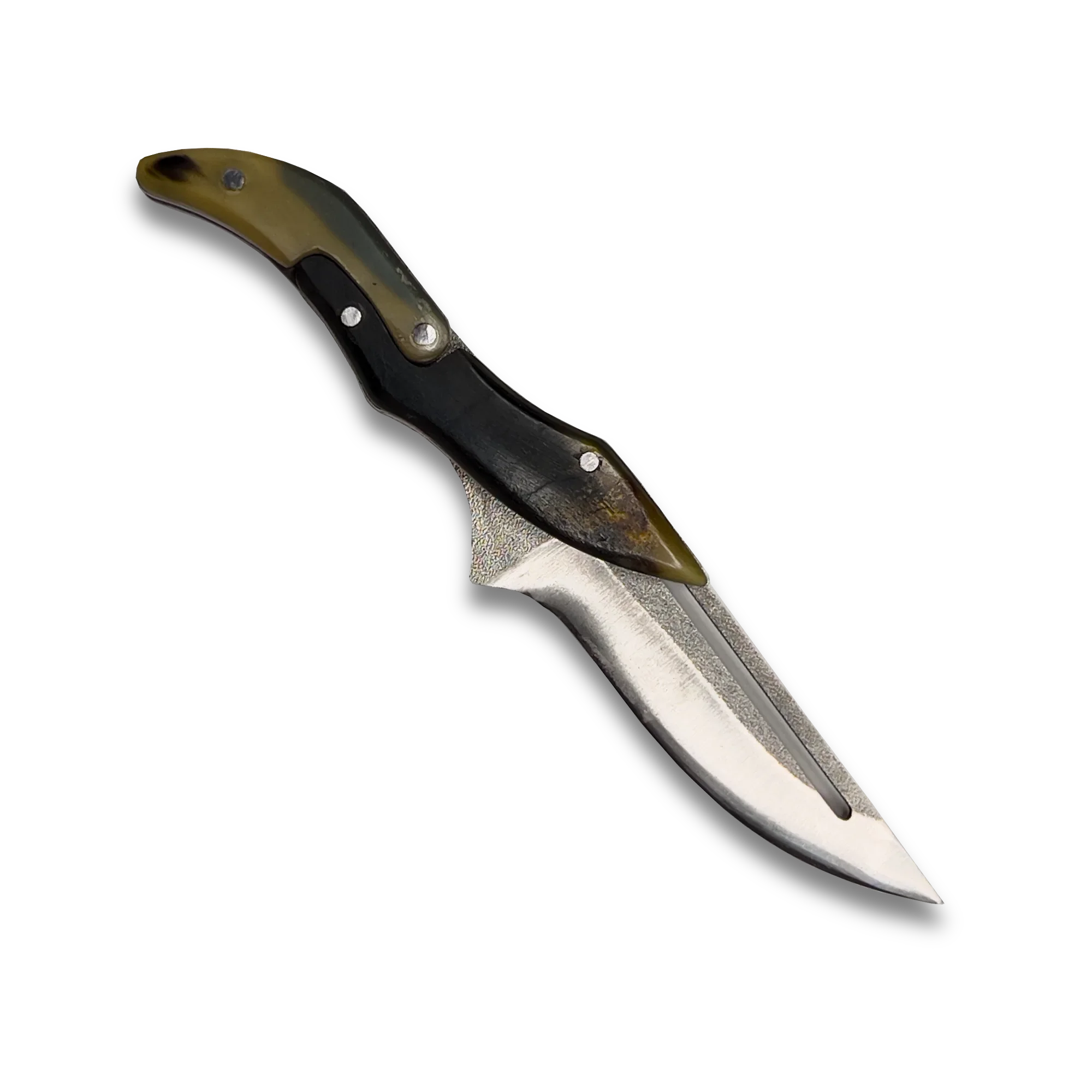 Ginza Steel - X Fold N690 Blade Folding Knife with Ram Horn handle 