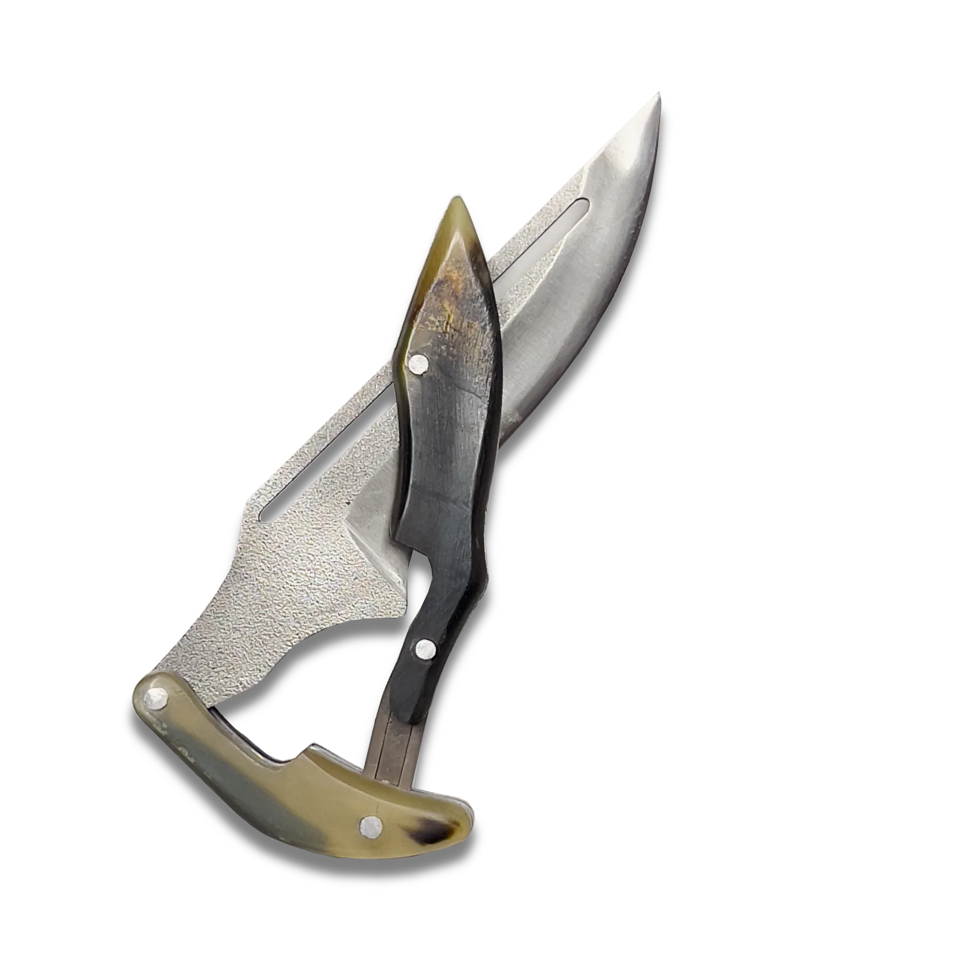 Ginza Steel - X Fold N690 Blade Folding Knife with Ram Horn handle 