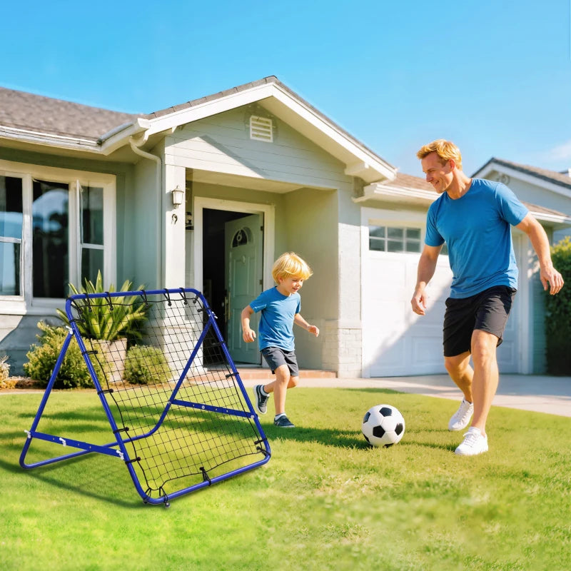 Volleyball Rebounder Net c Aid Kickback Target Play Blue