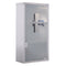 HOMCOM Sleek Wall-Mounted Medicine Organizer: Lockable 2-Shelf Glass Door Cabinet with Stainless Steel Frame for Bathroom Storage
