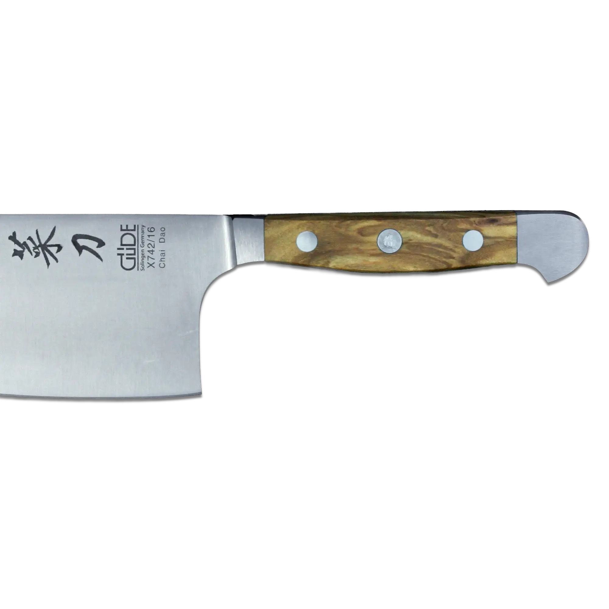 ALPHA OLIVE | Chai Dao Chinese Chef Knife 6 1/2" Blade | Forged Steel/Olive Wood Handle 