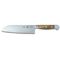 ALPHA OLIVE | Santoku Knife Smooth Blade 7 inch | Forged Steel / Olive wood handle