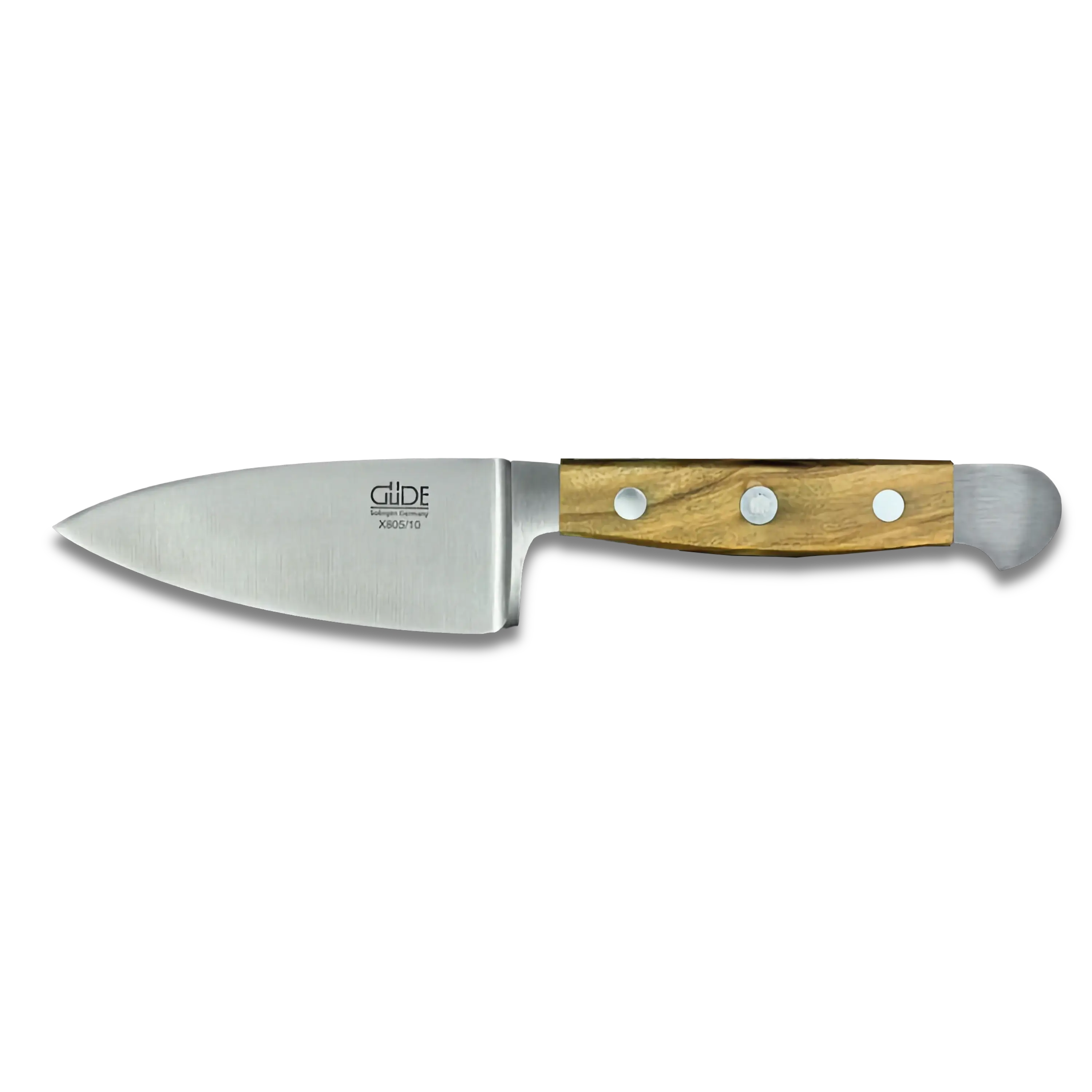 ALPHA OLIVE |  Hard Cheese Knife 4" Blade | Forged Steel / Olive wood handle 