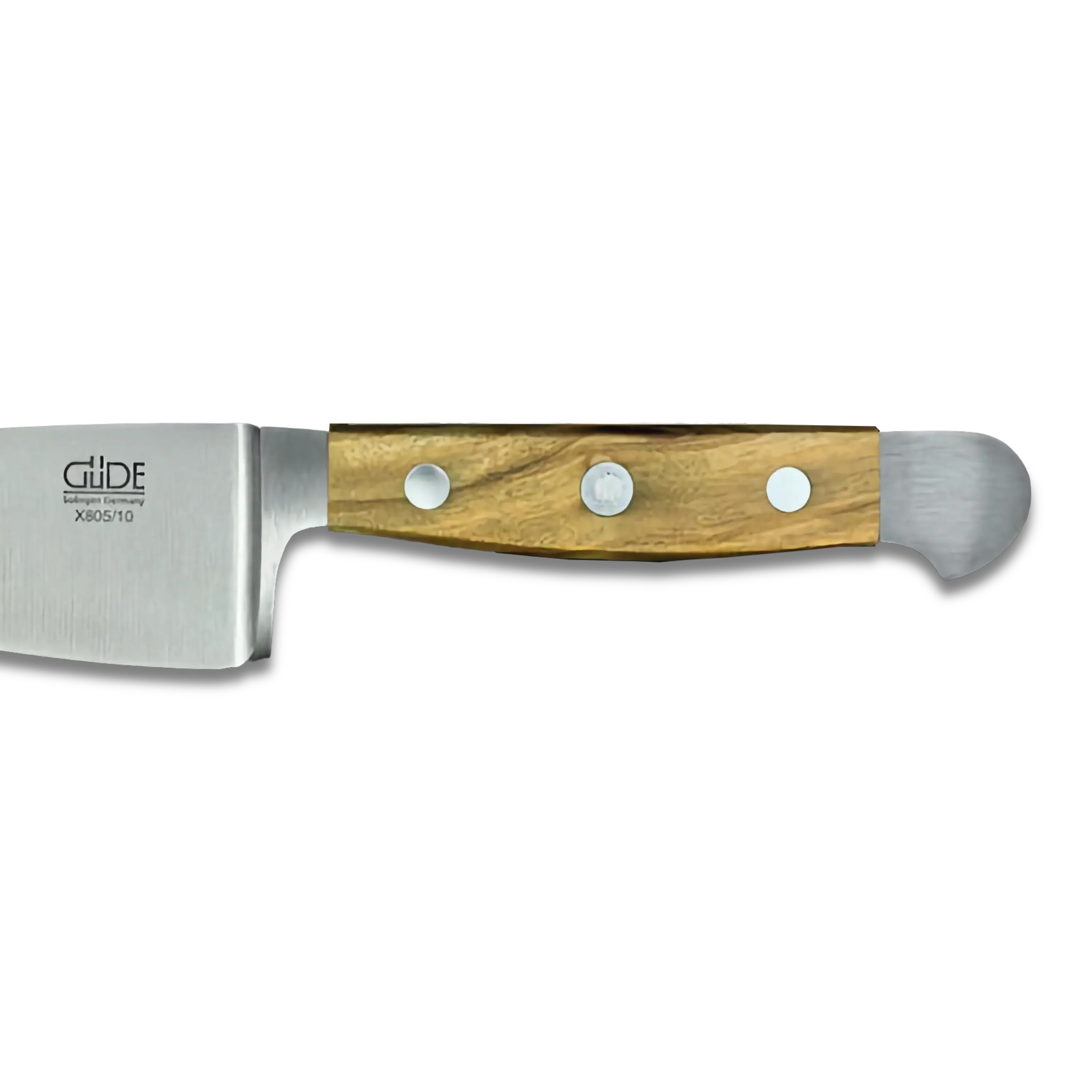 ALPHA OLIVE |  Hard Cheese Knife 4" Blade | Forged Steel / Olive wood handle 