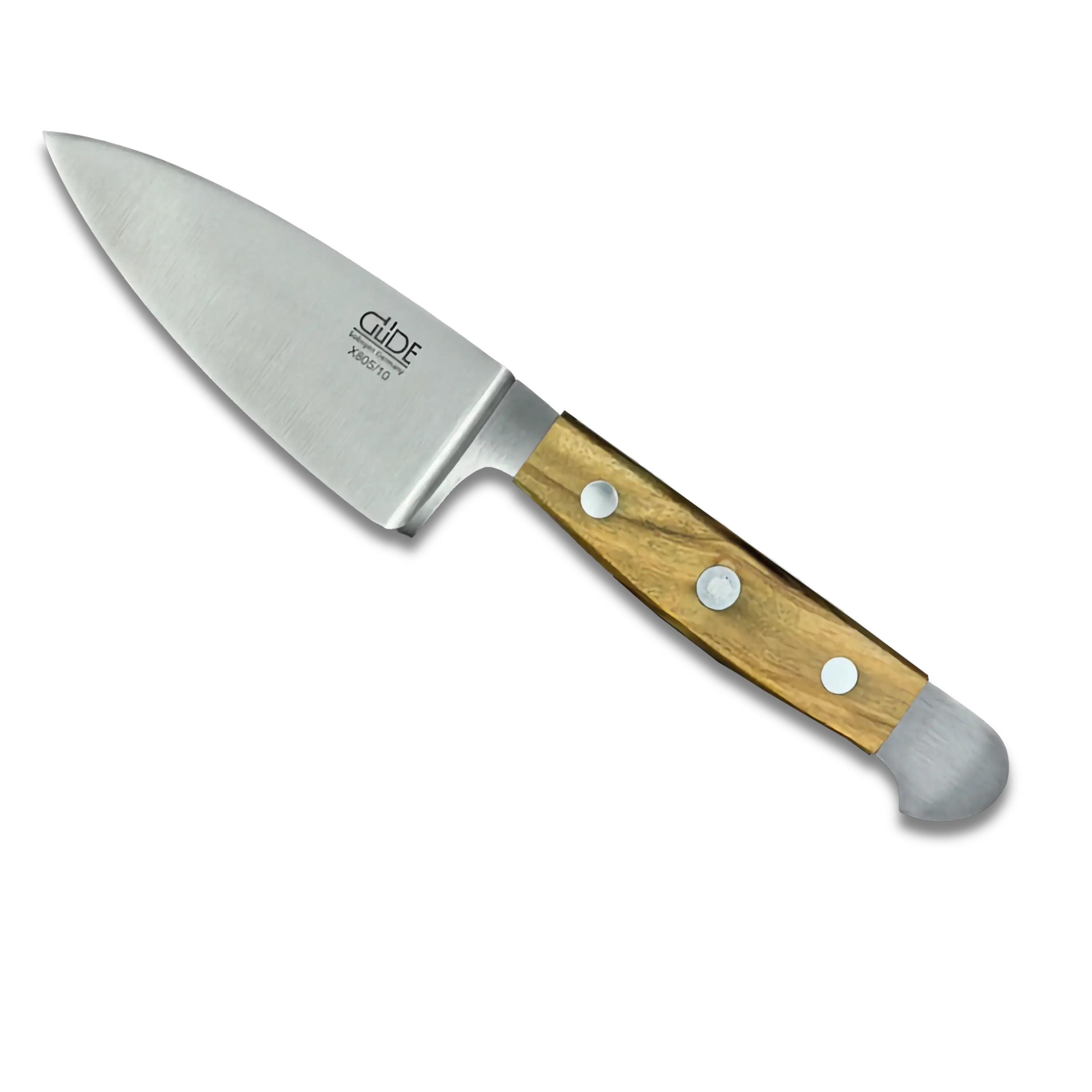 ALPHA OLIVE |  Hard Cheese Knife 4" Blade | Forged Steel / Olive wood handle 