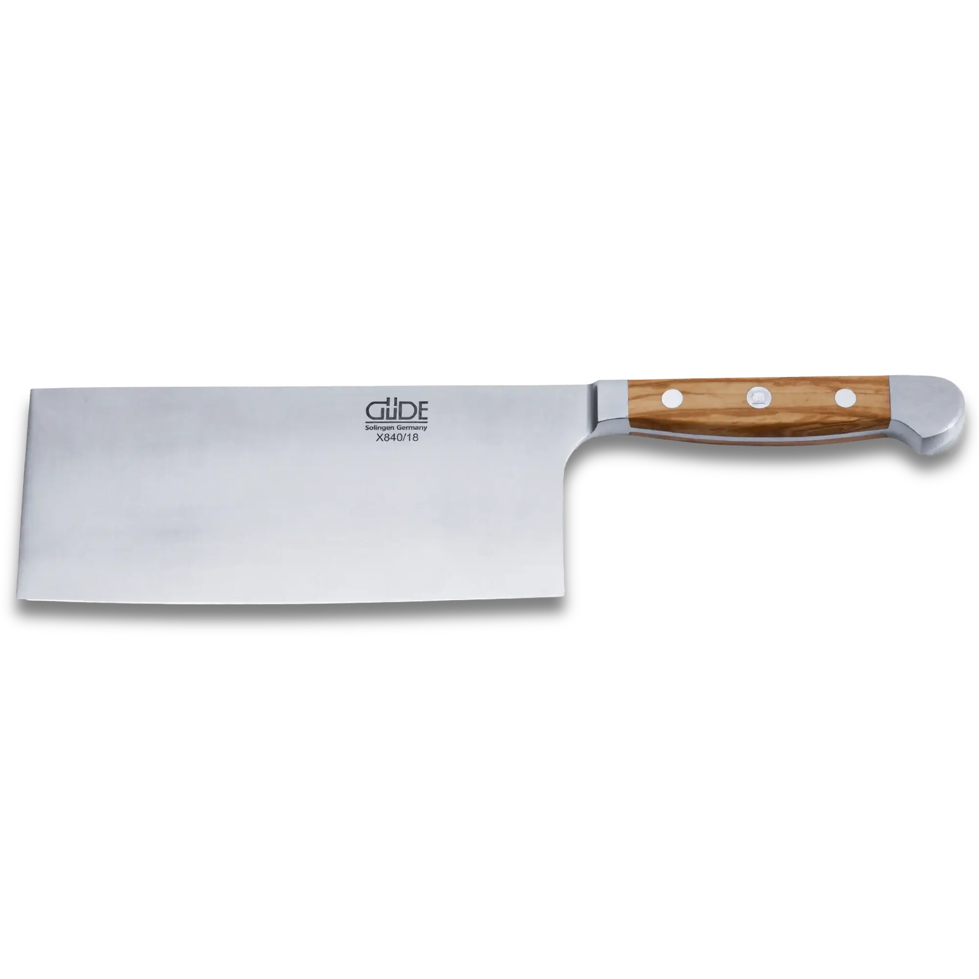 ALPHA OLIVE |  Chinese Chef's Knife 8" blade / Olive Wood handle 