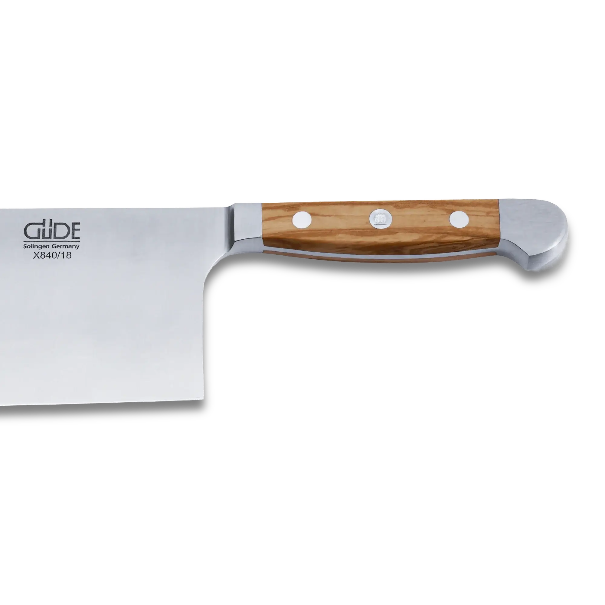 ALPHA OLIVE |  Chinese Chef's Knife 8" blade / Olive Wood handle 